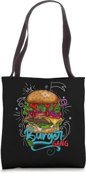 Burger Gang Flipping Burgers Tote Bag