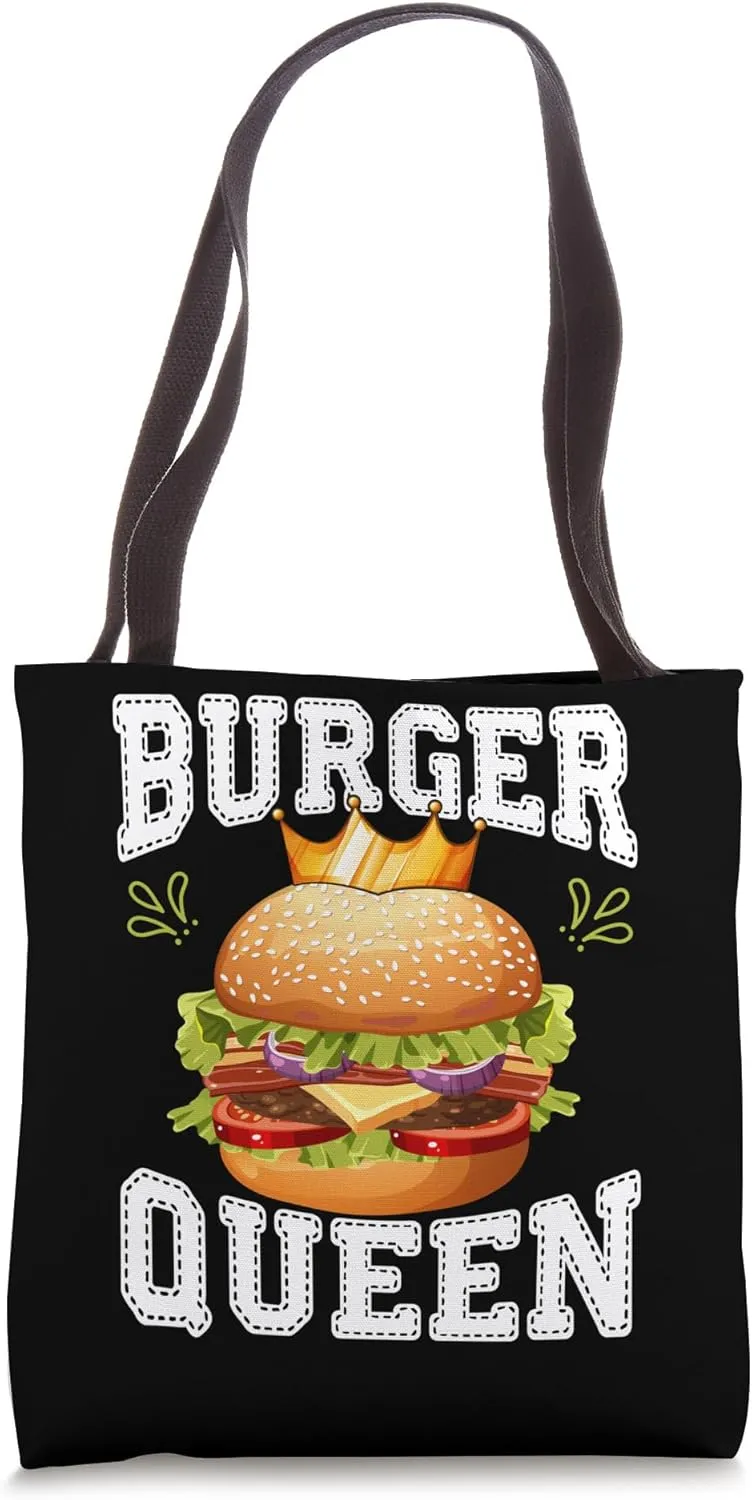Burger Queen Funny Foodie Design for Fast Food Lovers Tote Bag