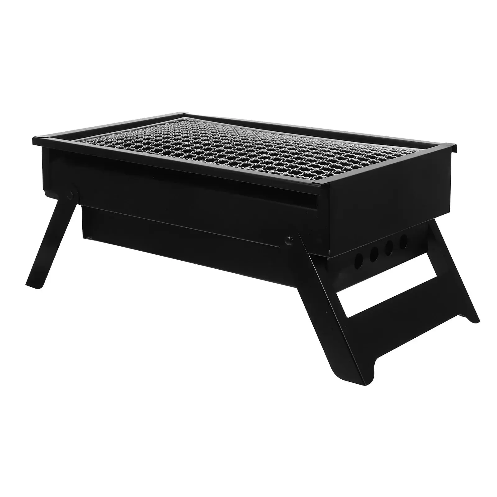 Camping Bbq Barbecue Cooking Lightweight Dad Stainless Travel Grill Small Charcoal Outdoor 1pc for Portable Folding Weather-resistant Steel Value-based