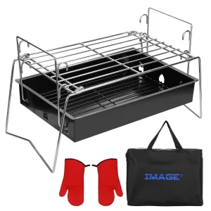 Camping Grill Barbecue Tool Folding & Lightweight Steel Mesh Portable
