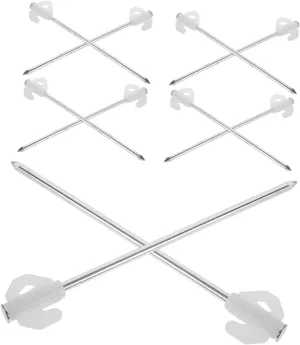 Camping Stakes 10pcs Heavy Duty Steel Tent Pegs Aluminum Tent Stakes for Beach Grass and Essentials
