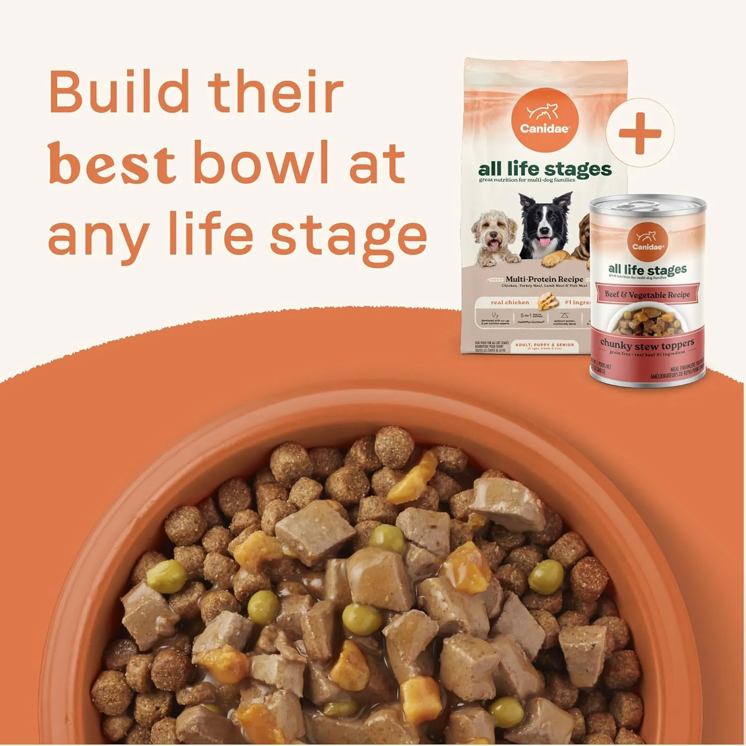 Canidae All Life Stages Wet Dog Food, Chunky Stew Toppers, Beef & Vegetable Recipe, 12.7 oz. (Case of 6)