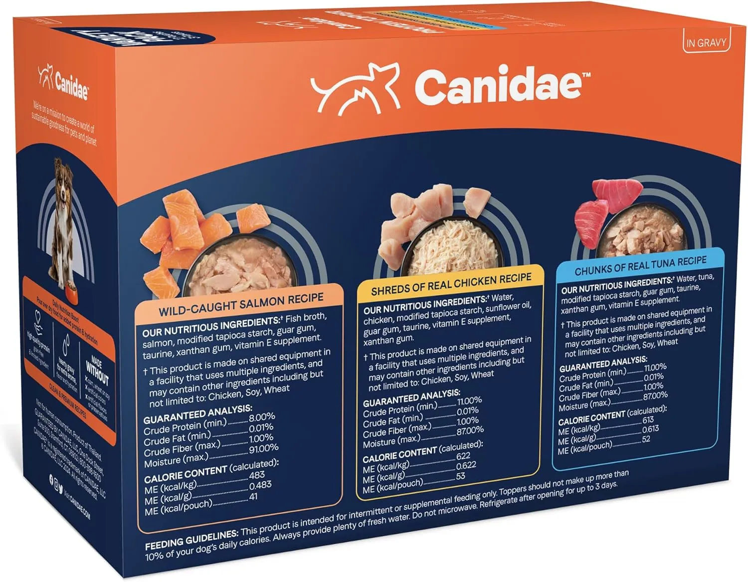 Canidae Pure Protein Topper Variety Pack, 3 oz., Case of 12