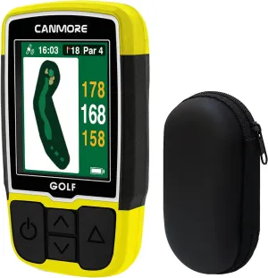CANMORE HG200 Plus Golf GPS & Case - Easy-to-Read Color - preloaded 41,000 Course map - Exact Shape of The Green and The Fairway - Water Resistant