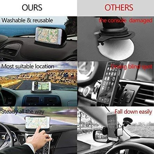 Car Phone Holder Dashboard, Cell Car Phone Mount, Durable Dash Cell Phone Holder for Car Cradle Compatible for iPhone 11 Pro Max XS XR X 8 8  7 7  6 Samsung Galaxy Note 10 S10 Smartphones and GPS