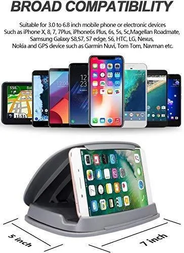 Car Phone Holder Dashboard, Cell Car Phone Mount, Durable Dash Cell Phone Holder for Car Cradle Compatible for iPhone 11 Pro Max XS XR X 8 8  7 7  6 Samsung Galaxy Note 10 S10 Smartphones and GPS