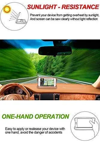 Car Phone Holder Dashboard, Cell Car Phone Mount, Durable Dash Cell Phone Holder for Car Cradle Compatible for iPhone 11 Pro Max XS XR X 8 8  7 7  6 Samsung Galaxy Note 10 S10 Smartphones and GPS