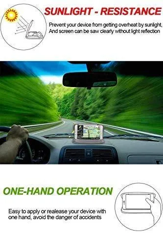 Car Phone Holder Dashboard, Cell Car Phone Mount, Durable Dash Cell Phone Holder for Car Cradle Compatible for iPhone 11 Pro Max XS XR X 8 8  7 7  6 Samsung Galaxy Note 10 S10 Smartphones and GPS