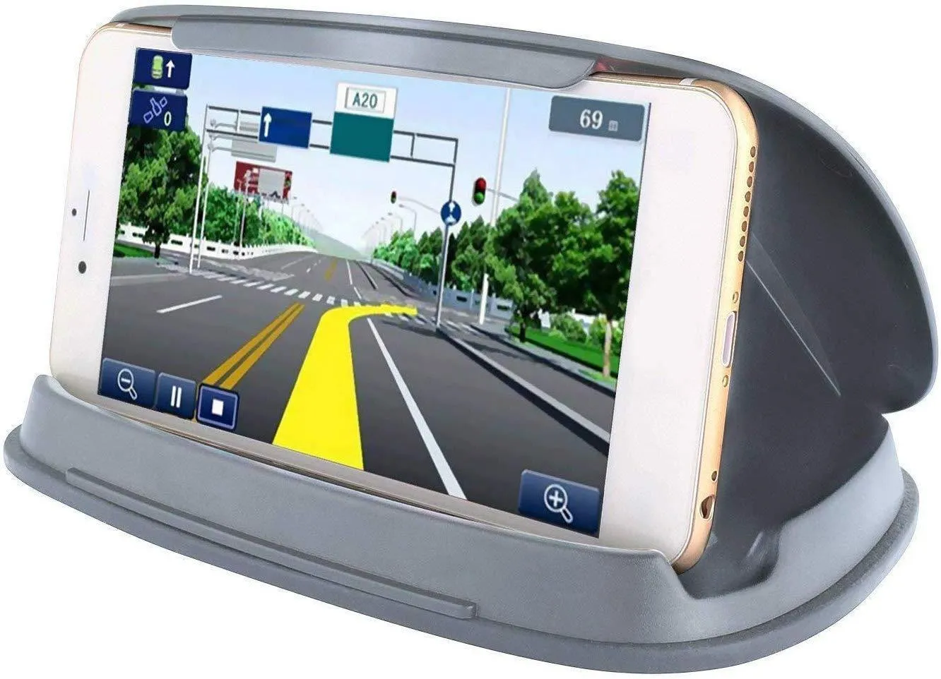 Car Phone Holder Dashboard, Cell Car Phone Mount, Durable Dash Cell Phone Holder for Car Cradle Compatible for iPhone 11 Pro Max XS XR X 8 8  7 7  6 Samsung Galaxy Note 10 S10 Smartphones and GPS