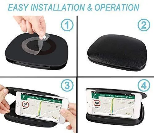 Car Phone Holder Dashboard, Cell Car Phone Mount, Durable Dash Cell Phone Holder for Car Cradle Compatible for iPhone 11 Pro Max XS XR X 8 8  7 7  6 Samsung Galaxy Note 10 S10 Smartphones and GPS