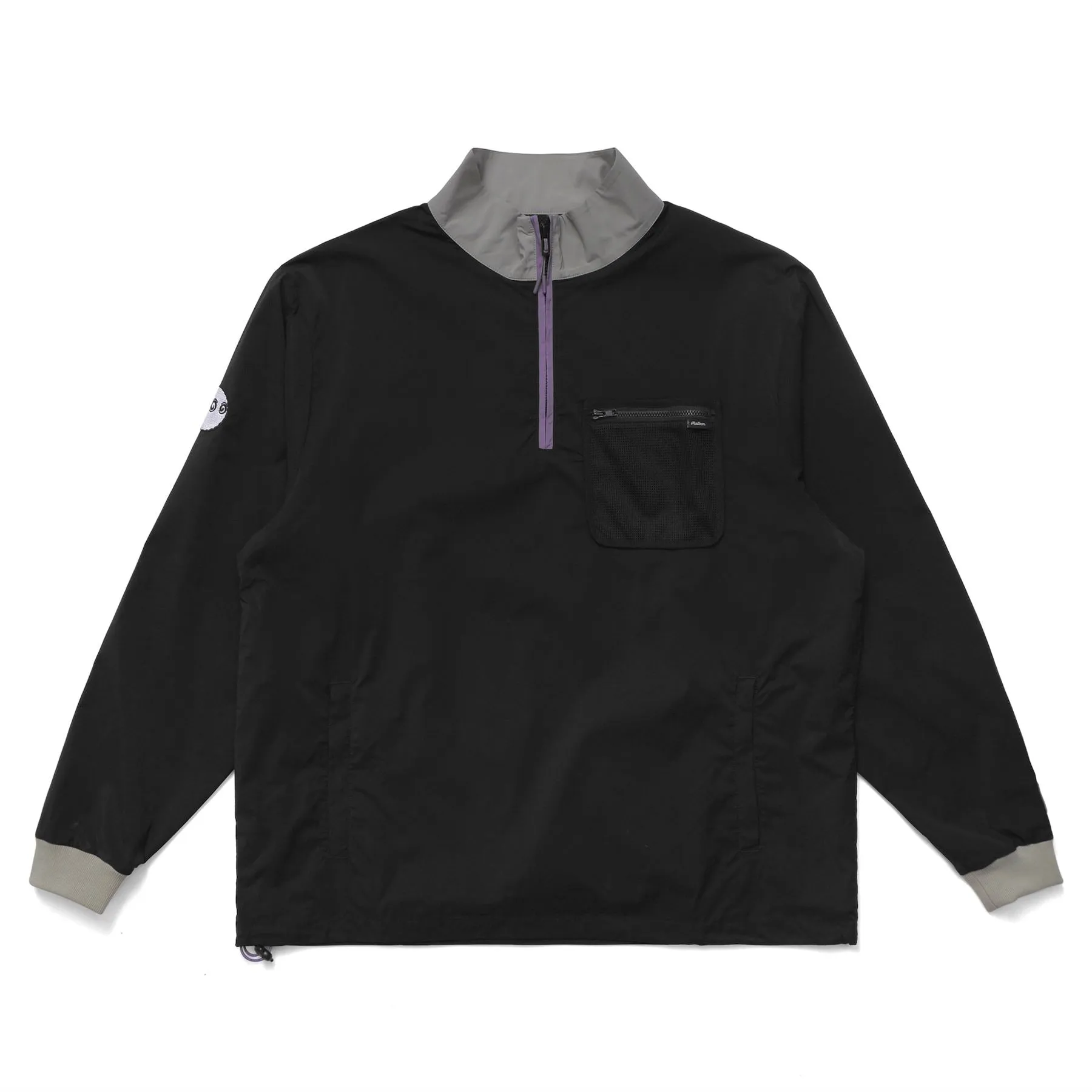 Cascade Quarter Zip Windshirt Jacket Black