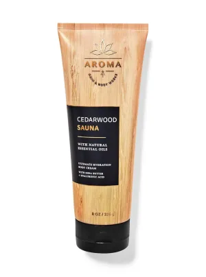 Cedarwood Sauna Ultimate Hydration Body Cream Bath and Body With Natural Essential Oils 8 fl oz Fragrance Notes eucalyptus and patchouli oil Pack of 1