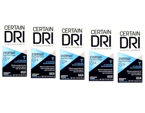 Certain Dri Everyday Strength Clinical Solid, Morning Fresh Scent, 2.5oz (Pack of 5)