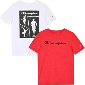 Champion Boys Tee Shirts 2 Pack Short Sleeve T-Shirts for Boys in Sizes 4-18