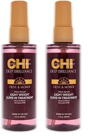 CHI Deep Brilliance Shine Serum Lightweight Leave-In, Purple, 3 Ounce (Pack of 2)