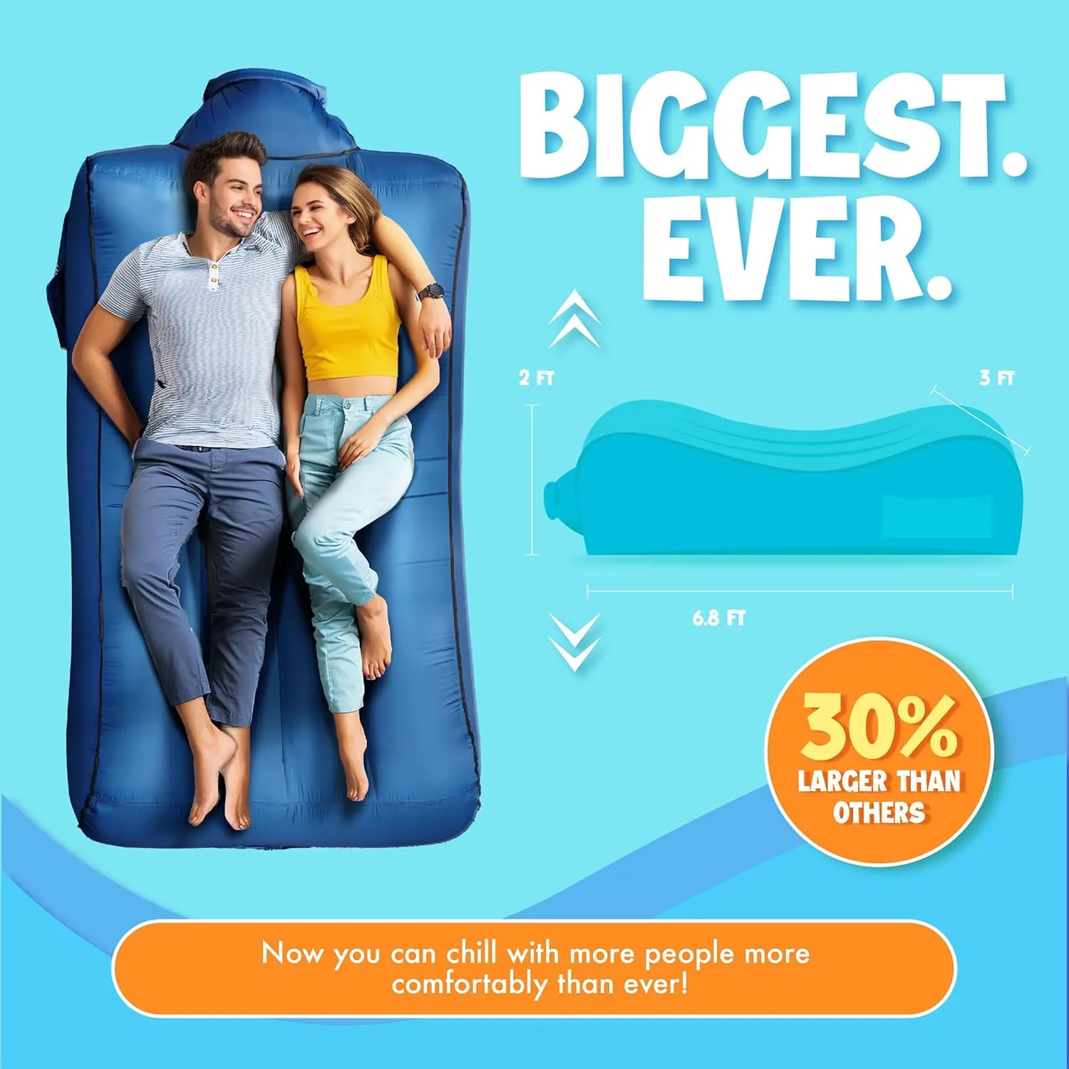Chillbo Inflatable Couch – Cool Inflatable Chair. Upgrade Your Camping Accessories. Easy Setup is Perfect for Hiking Gear, Beach Chair and Music Festivals.