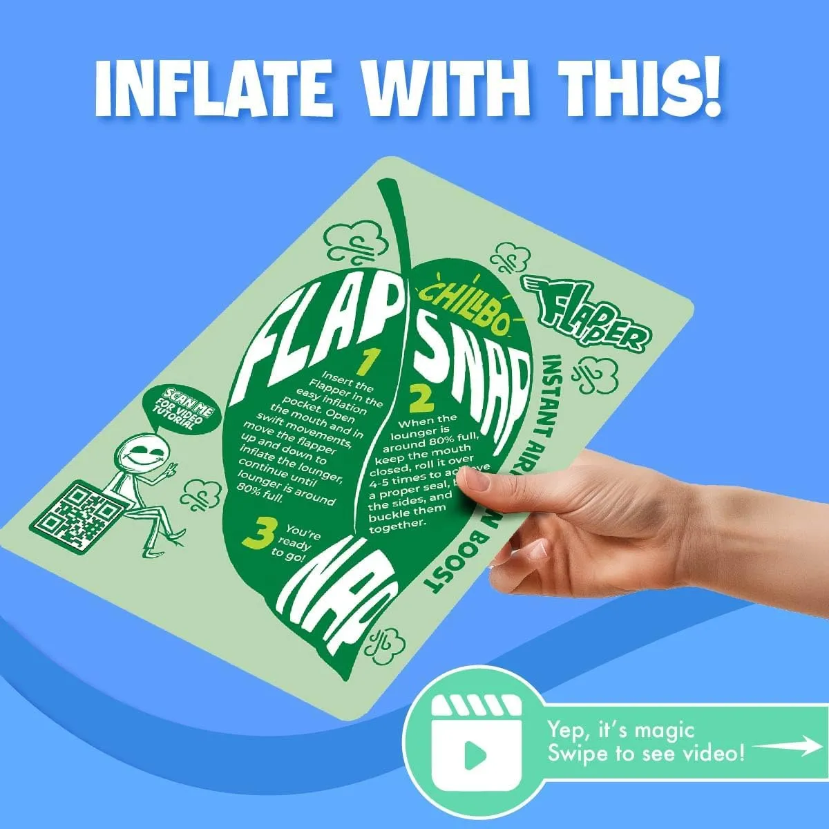 Chillbo Inflatable Couch – Cool Inflatable Chair. Upgrade Your Camping Accessories. Easy Setup is Perfect for Hiking Gear, Beach Chair and Music Festivals.
