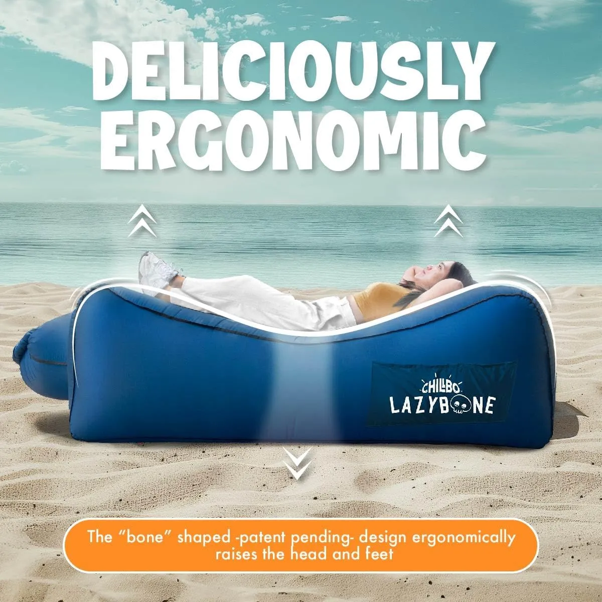 Chillbo Inflatable Couch – Cool Inflatable Chair. Upgrade Your Camping Accessories. Easy Setup is Perfect for Hiking Gear, Beach Chair and Music Festivals.