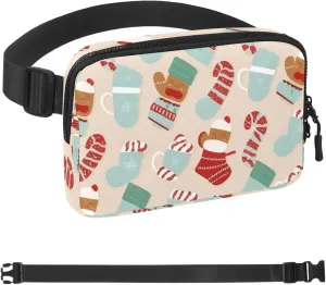 Christmas Elements-3 Unisex Style Fanny Pack: Fashion Waist Packs, Crossbody Bags Sport Slim Fashionable for Jogging Hiking Hiker Woman Man