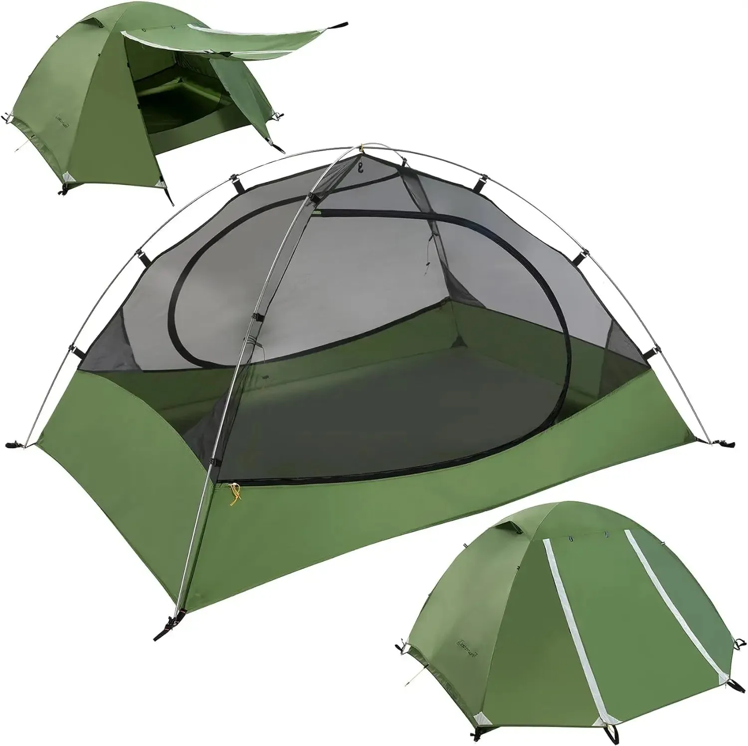 Clostnature Lightweight Backpacking Tent - 3 Season Ultralight Waterproof Camping Tent, Large Size Easy Setup Tent for Family,