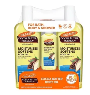 Cocoa Butter Formula Body Oil Club Pack With Vitamin E, 2 ct./8.5 oz. Plus Travel Size Pack