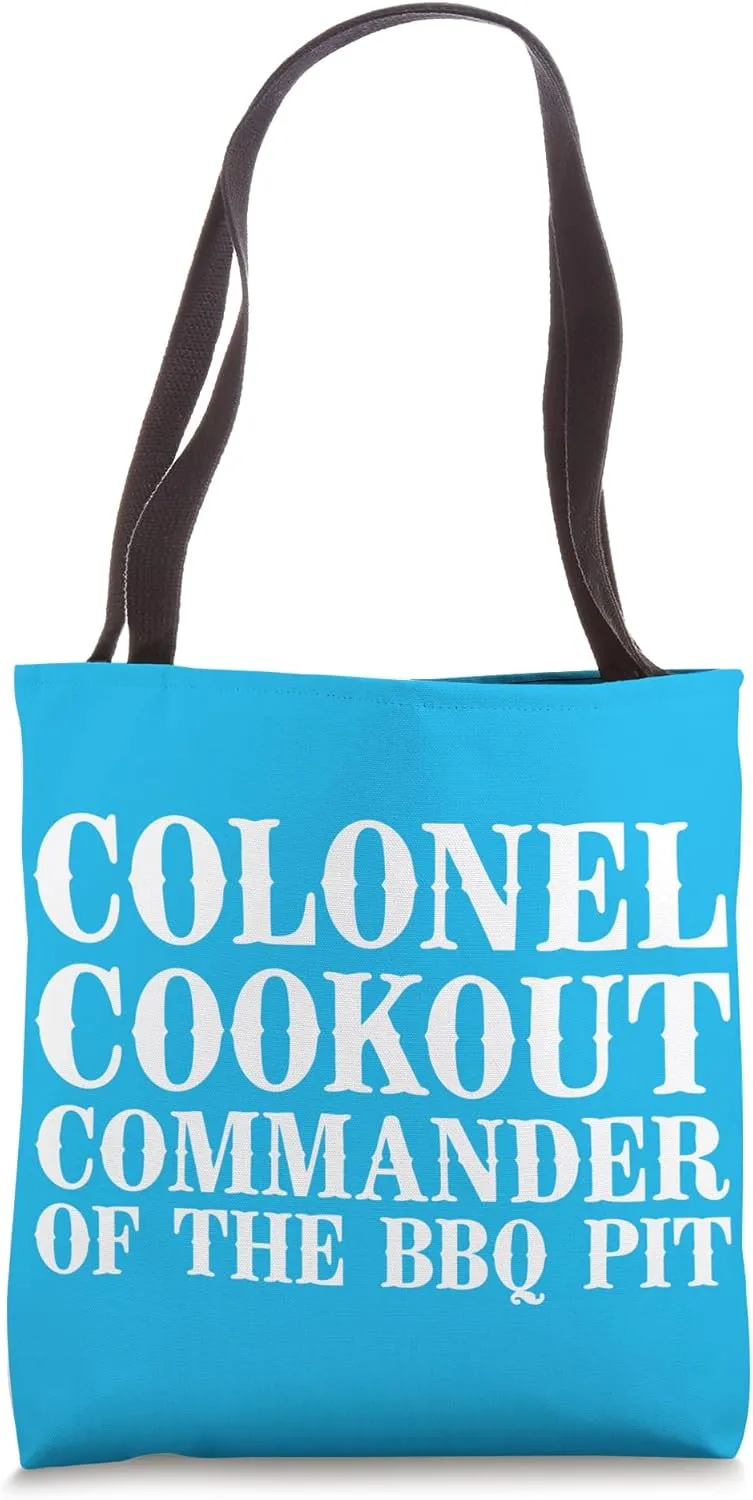 Colonel Cookout Commander Of The BBQ Pit Barbecue Smoker Tote Bag