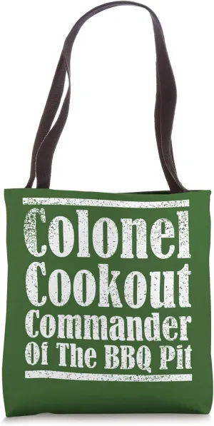 Colonel Cookout Commander Of The BBQ Pit Barbecue Smoker Tote Bag