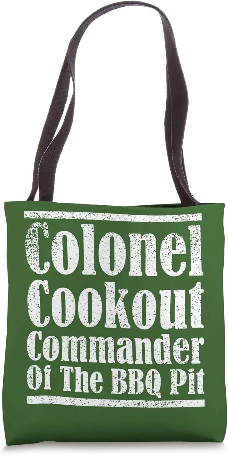 Colonel Cookout Commander Of The BBQ Pit Barbecue Smoker Tote Bag