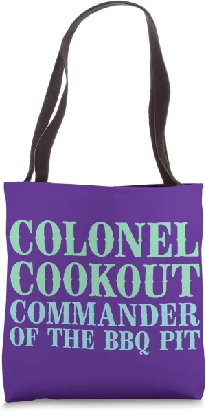 Colonel Cookout Commander Of The BBQ Pit Barbecue Smoker Tote Bag