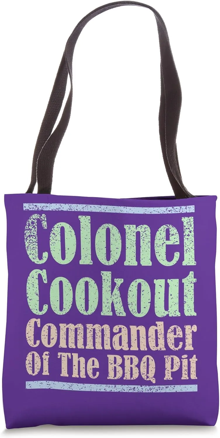 Colonel Cookout Commander Of The BBQ Pit Barbecue Smoker Tote Bag