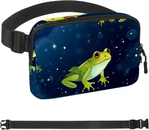 Colored Frog-79 Crossbody Fanny Pack for Men&Women,Belt Bag for Travel Casual Walking Running Hiking Cycling