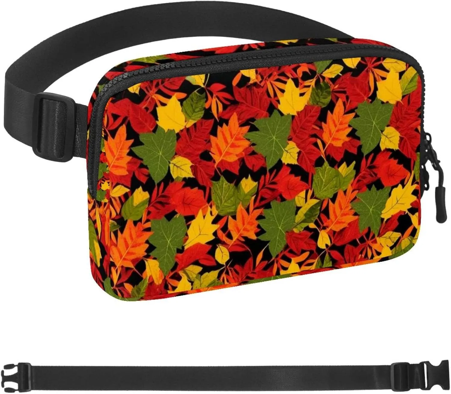 Colored Leaves-397 Crossbody Fanny Pack for Men&Women,Belt Bag for Travel Casual Walking Running Hiking Cycling