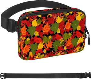 Colored Leaves-397 Crossbody Fanny Pack for Men&Women,Belt Bag for Travel Casual Walking Running Hiking Cycling