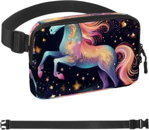 Colorful Starry Unicorn-931 Crossbody Fanny Pack for Men&Women,Belt Bag for Travel Casual Walking Running Hiking Cycling