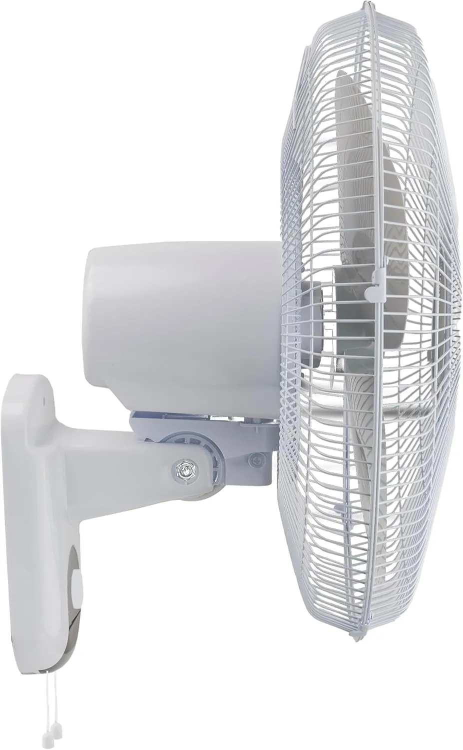Comfort Zone Oscillating Wall Mount Fan with Adjustable Tilt, 16 inch, 3 Speed, Metal Grille, 90 Degree Oscillation, Airflow 14.07 ft/sec, Ideal for Home, Bedroom, Gym & Office, CZ16W