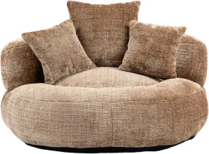 Comfortable High Back Bean Bag Lounger with Pillows for Relaxation and Gaming, Indoor & Outdoor Use, Coffee Chenille