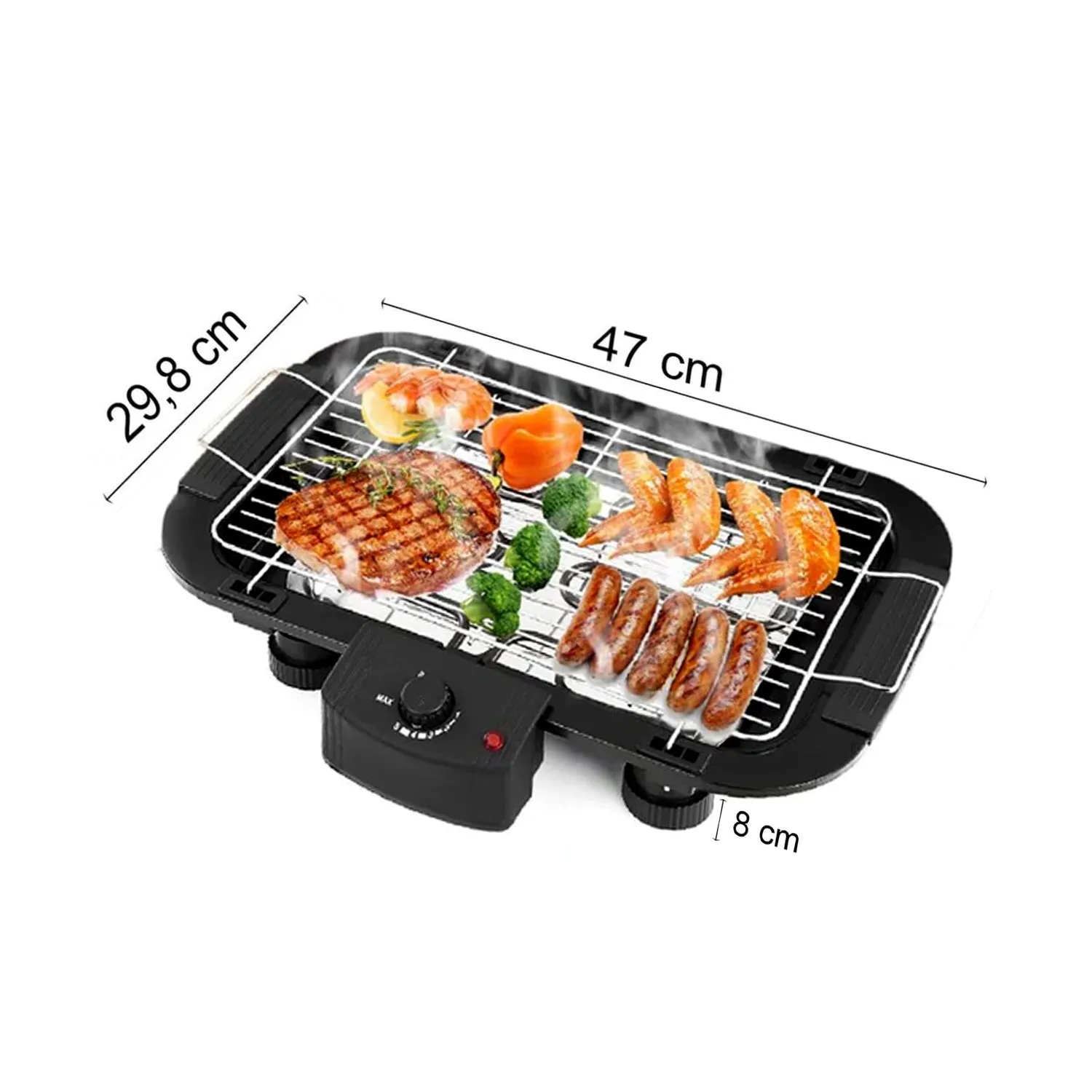 Compact Electric Smokeless Barbecue Grill, 2000w Clearance offer Indoor