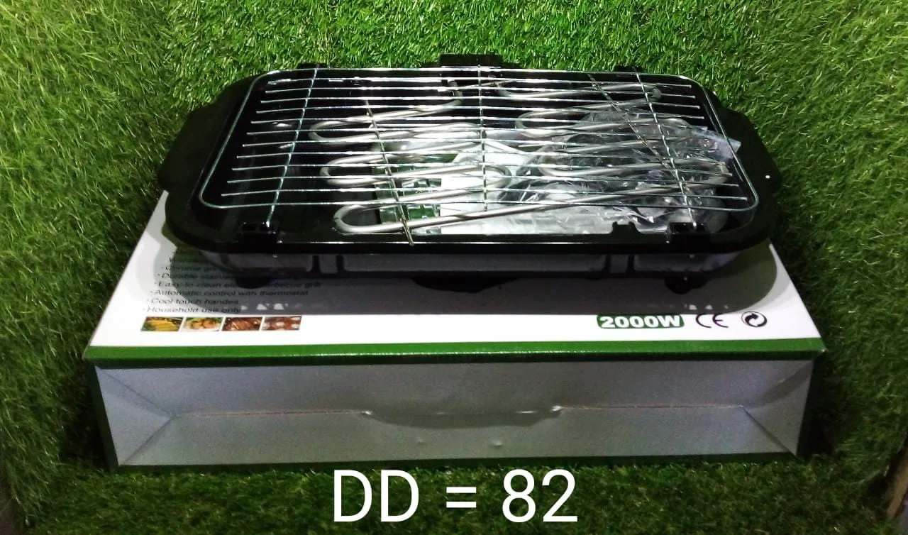 Compact Electric Smokeless Barbecue Grill, 2000w Clearance offer Indoor