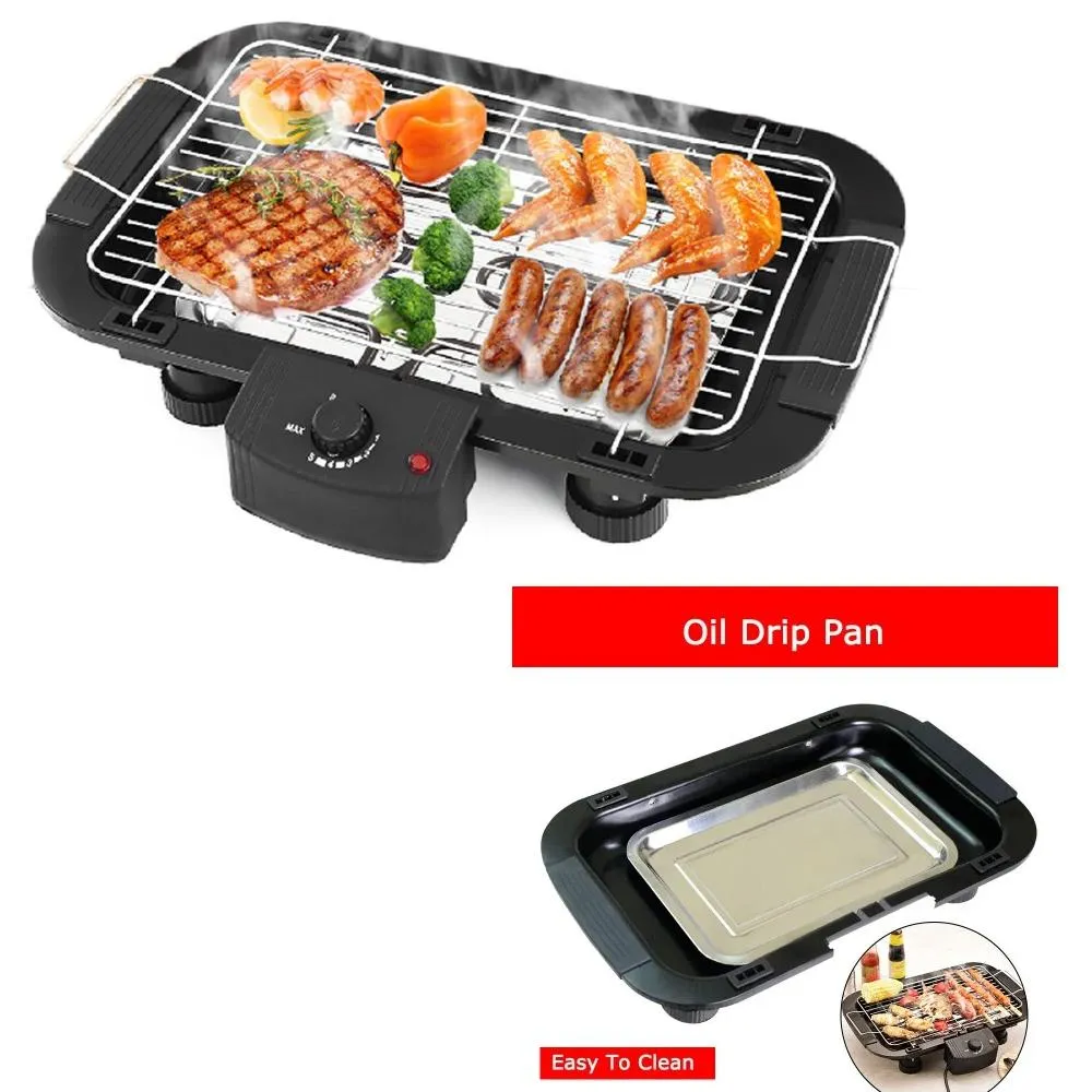 Compact Electric Smokeless Barbecue Grill, 2000w Clearance offer Indoor