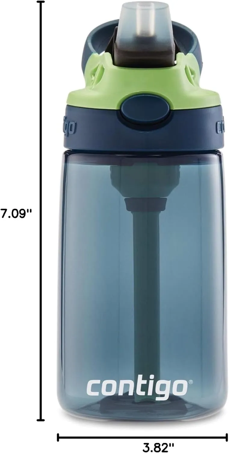 Contigo AUTOSPOUT Camping Hydration Water Bottles, 14oz (Pack of 1), Blueberry