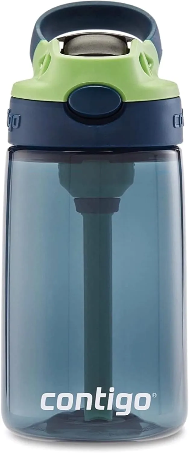 Contigo AUTOSPOUT Camping Hydration Water Bottles, 14oz (Pack of 1), Blueberry