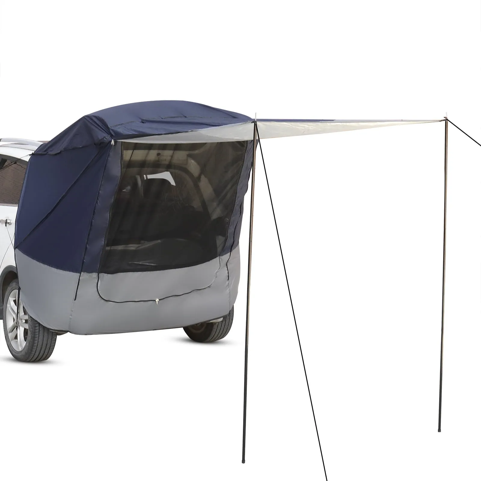 COOKCOK SUV Rear Tent Camping Tent, Silver Tape Hardcore, Navy Blue Dark Gray, 28.3"L x 4.5"W x 4.5"H