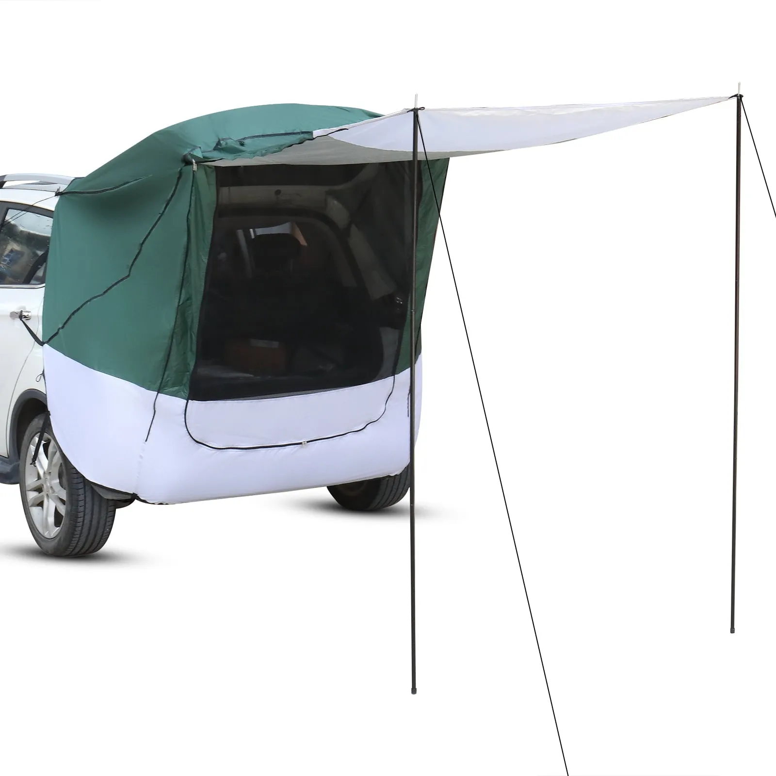 COOKCOK SUV Rear Tent Camping Tent, Silver Tape Hardcore, Navy Blue Dark Gray, 28.3"L x 4.5"W x 4.5"H