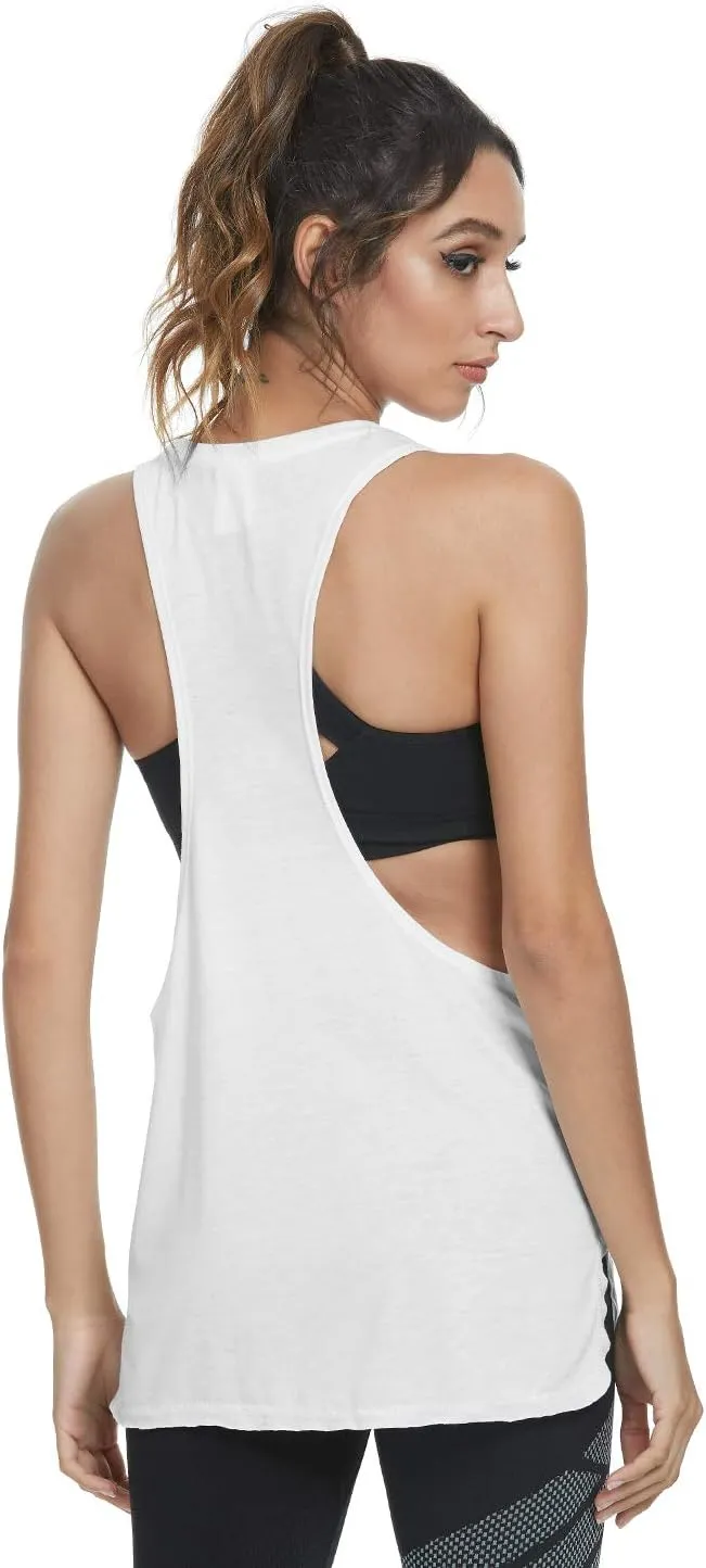 Cosy Pyro Workout Tank Tops for Women Lightweight Running Tanks Basic Gym Tops Sleeveless Athletic Yoga Shirts-4 Pack