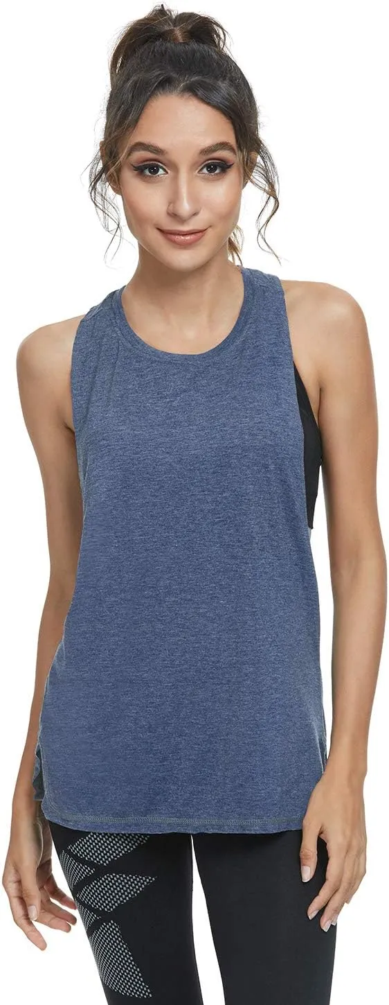 Cosy Pyro Workout Tank Tops for Women Lightweight Running Tanks Basic Gym Tops Sleeveless Athletic Yoga Shirts-4 Pack