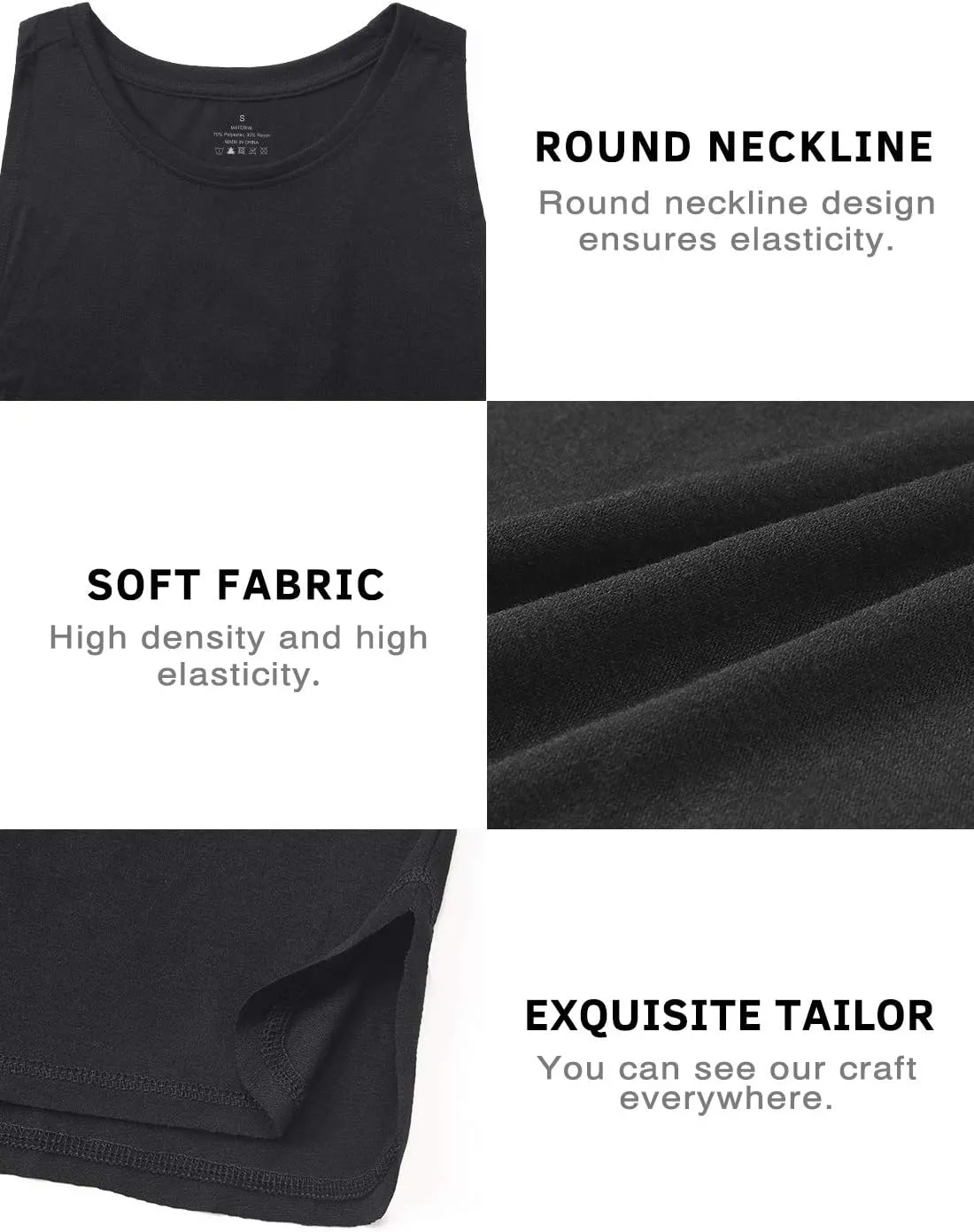 Cosy Pyro Workout Tank Tops for Women Lightweight Running Tanks Basic Gym Tops Sleeveless Athletic Yoga Shirts-4 Pack