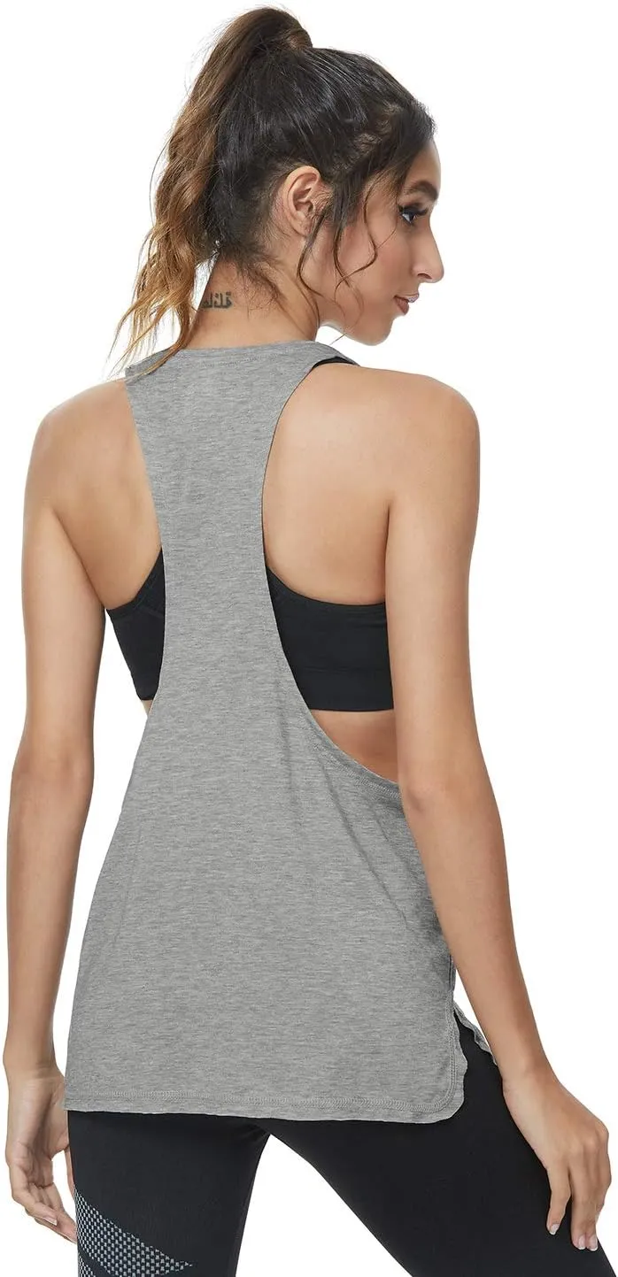 Cosy Pyro Workout Tank Tops for Women Lightweight Running Tanks Basic Gym Tops Sleeveless Athletic Yoga Shirts-4 Pack