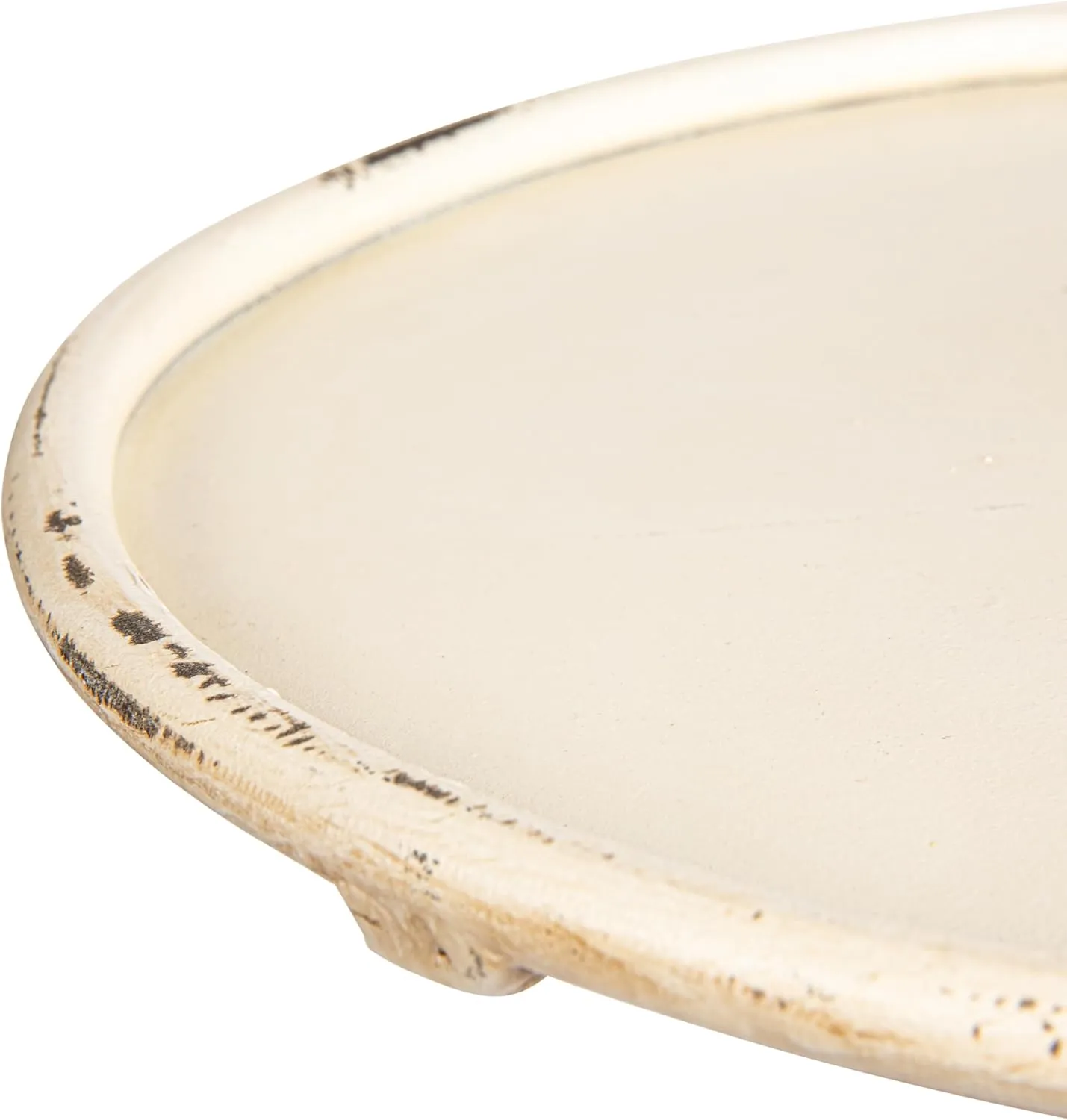 Creative Co-Op Metal Cocktail, Antique White Martini Table