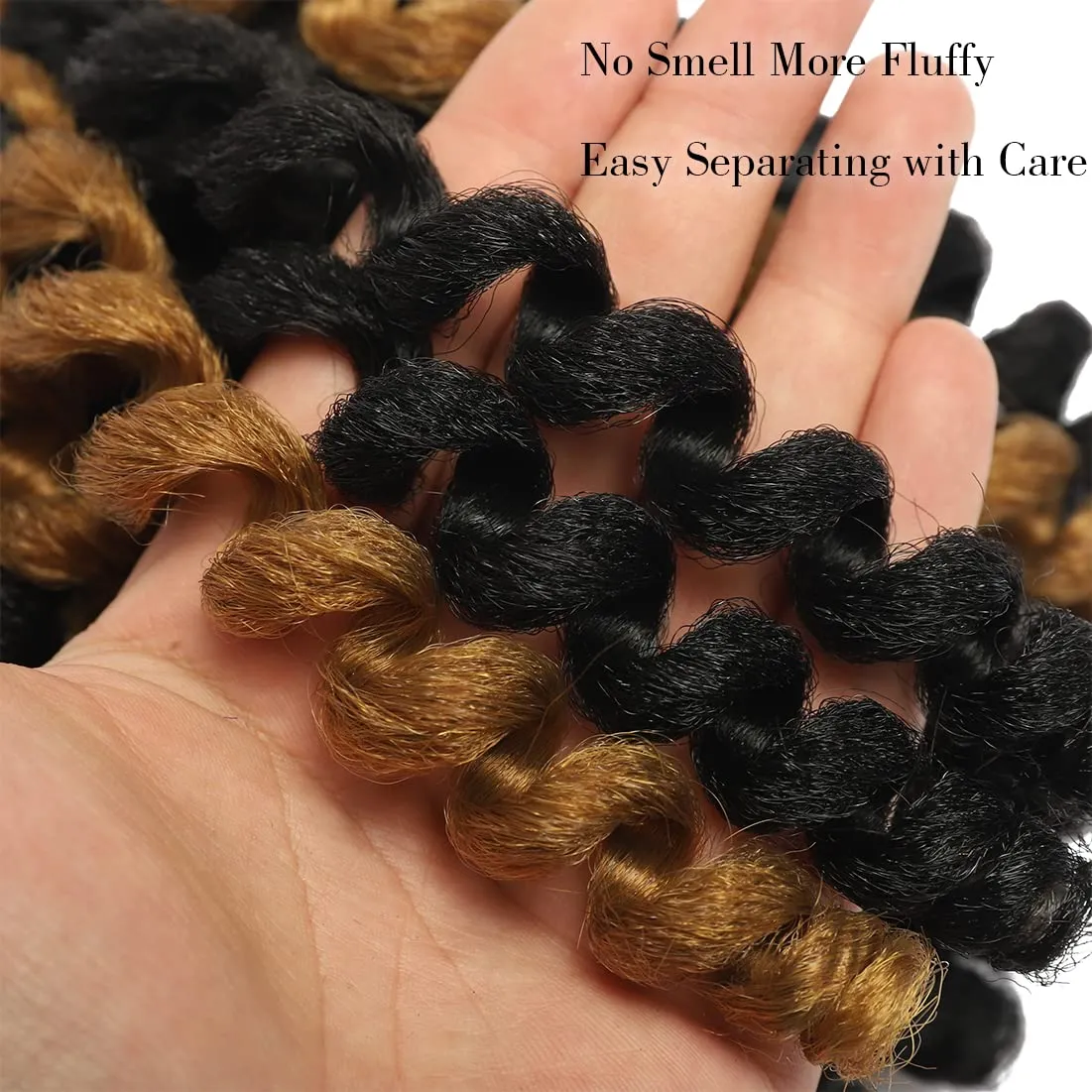 Crochet Braids Hair 8 Inch 3 Pack Jamaican Bounce Wand Curl Crochet Hair Synthetic Braiding Hair Extension Twist Crochet Hair (3PCS,1BP27)