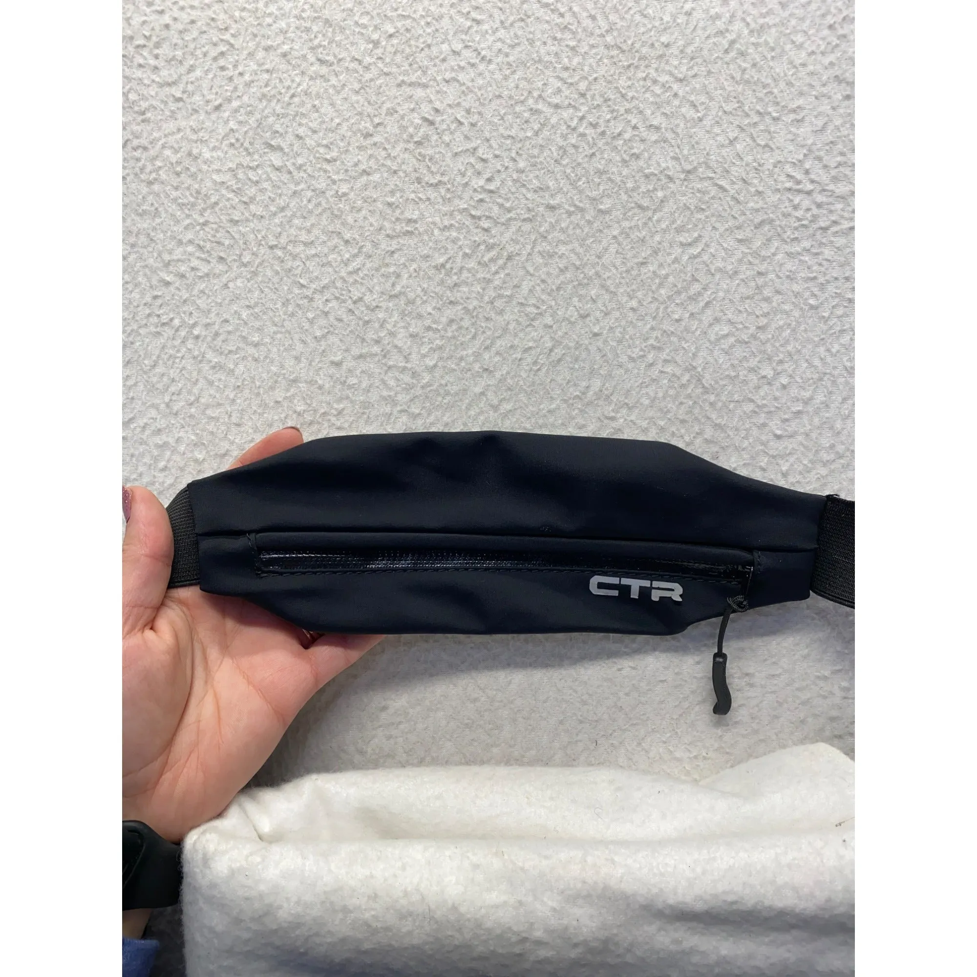 CTR Black Adjustable Running Waist Pack With Clear Phone Holder #5957